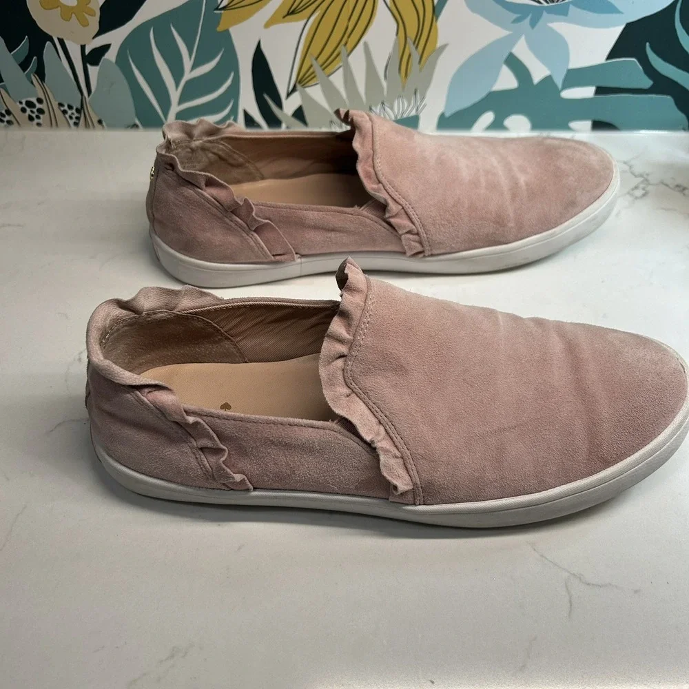 Beautiful Kate Spade Lilly Suede Slip‎ On Pink Womens Size 8.5